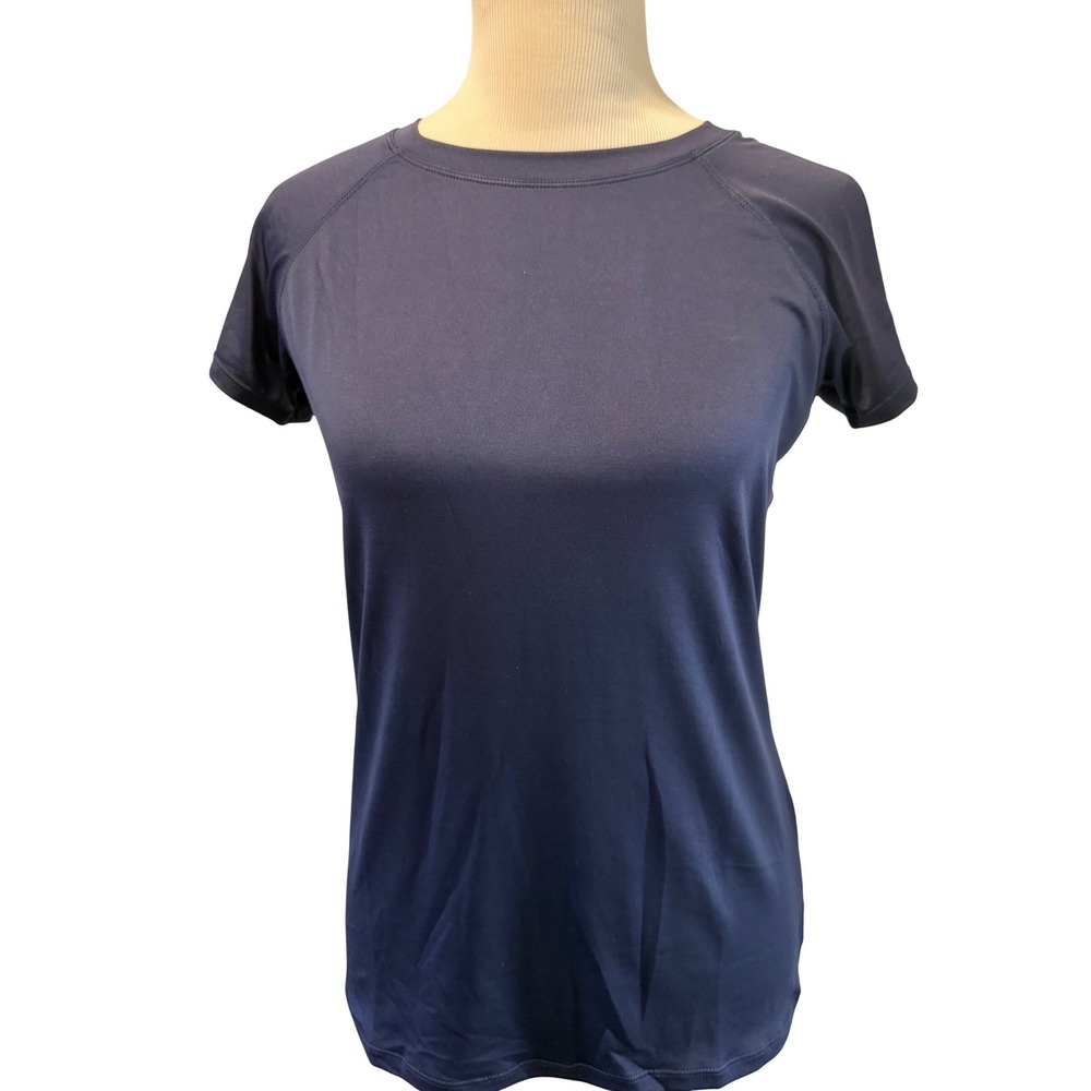 Rebody Miracle‎ Play Short Sleeve T Shirt Navy Blue Athletic Top Women Size 10